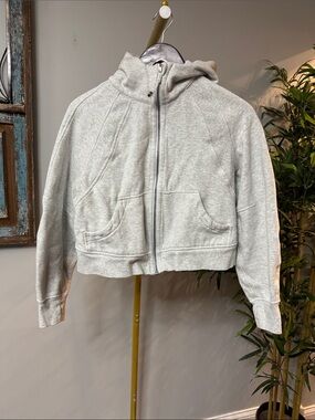 lululemon athletica Light heather Gray Cropped Zip Hoodie EUC S